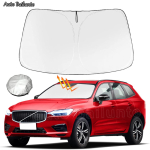 Volvo XC60 2018 2022 2023 jaoks esiklaasi p&auml;ikesevarju kate Kokkupandavad plokid UV-kiired hoia auto jahedana gray