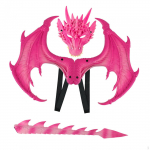 Laste draakoni kost&uuml;&uuml;m tiibade dinosauruse saba jaoks. Cosplay Halloween Fancy komplekt kuld