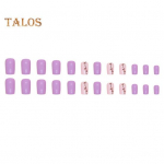 24 tk Armsad lillav&auml;rvi geel v&otilde;ltsk&uuml;&uuml;ned Lameda peaga vajutatavad k&uuml;&uuml;ned Kantavad kunstk&uuml;&uuml;ned T&auml;iskattega kunstk&uuml;&uuml;ned Prantsuse n&auml;pun&auml;ide DIY k&uuml;&uuml;nekunsti aksessuaarid lilla