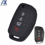 4 nupuga silikoonist auto kaugjuhtimispuldi v&otilde;tmehoidja korpuse &uuml;mbris Hyundai Sonata Santa Fe i40 nahahoidiku kaitsme jaoks