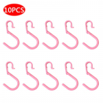 10 TK kaasaskantav k&ouml;&ouml;k Vannituba riidekapp kapikonksud kodu S-kujuline riidenagi 10PCS valge