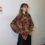 Naiste vintage pluus 90ndate esteetiline &uuml;lisuur Harajuku pikkade varrukatega retros&auml;rgid Moodsad t&auml;navar&otilde;ivad Korea stiilis s&uuml;gis S