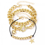 Moodne naiste r&otilde;ngas pandlaga elegantne isiksus mitmekihiline Ot luku lukuga k&auml;ev&otilde;ru Lihtne armastuse ripatsikomplekt k&auml;ev&otilde;ru kuld