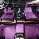 Auto p&otilde;randamatid Renault Clio 4 jaoks 2013 2014 2015 2016 2017 2018 Sisustustarvikud 100% Fit Nahk Vaibad Vaibad Jalg lilla