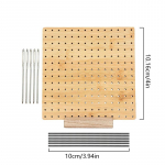 4-tolline puidust k&auml;sitsi heegeldatud bambusest vanaema ruudu blokeerimislaud heegeldatud tarvikute kudumiskomplekt 4Inch