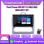 8-tolline Android-autoraadio Ford Focus EXI MT AT 2 3 Mk2 Mk3 jaoks 2004-2011 Nupunupuga Multimeediumipleier Navigatsioon GPS Carplay 2+32GB 1+32GB,MT