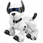 Kaugjuhtimispuldi programmeerimine Smart Dog Robot Patrull Dog Programmeeritav kaugjuhtimispuldiga koer valge