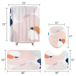 1 komplektiga vannitoakomplekt du&scaron;ikardina ja vaipadega, libisemiskindel vannimatt WC kaane kate 12 konksu Morandi v&auml;rviline 4-osaline sisekujundus 4Pcs