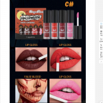 12 v&auml;rvi &otilde;liv&auml;rv N&auml;o kehamaaling Dramaatilised eriefektid n&auml;omeik m&auml;&auml;re Beauty Halloween huulepulk huulekreem