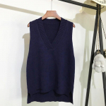 V-kaelusega kootud vestiga naiste kampsun 2023. aasta s&uuml;gis- ja talvekampsun, 2023. aasta vinatge lahtine pullover naiste vest, varrukateta kampsunid, mood 11810 One Size must