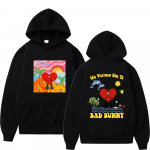 Mood Bad Bunny UN VERANO SIN TI Muusikaalbum Prindi Naiste Pusa Hip Hop T&auml;navar&otilde;ivad Suurem&otilde;&otilde;tmelised dressipluusid Unisex Unisex riided 2XL