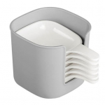 6 tk Spit Bone tass koos k&auml;epidemega hoiuhoidikuga Toidukvaliteediga Multifunktsionaalne s&ouml;&ouml;gilaud Pr&uuml;gi-suupiste magustoit puuvilja eelroog