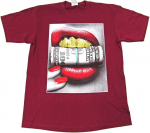 Gangster Money Roll Grillz T-s&auml;rk Rich Kids Tee Burgundy S
