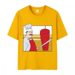 Kuum m&uuml;&uuml;k Funny Doner Kebab Print T-s&auml;rk Unisex Street Fashion Oversized T-s&auml;rk Unisex Naiste Hip Hop Harajuku Pure Cotton T-s&auml;rgid 2XL