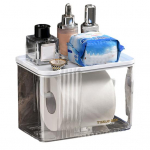 Peitekarp veekindel l&auml;bipaistev rullpaberikarbi hoidik Seinale kinnitatav salvr&auml;tikujaotur K&ouml;&ouml;k Vannituba valge