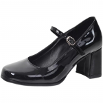Naine gogo kingad plokk Heel Village Classic kandiline varvas PU nahk Mary Janes unisex peokleit tantsukingad 36 must