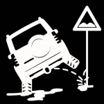 Veoauto liiklusm&auml;rgid, s&otilde;iduki kere, naljakad autod, peegeldavad aknakleebised must