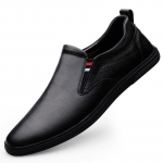 Ehtne Nahk Meeste Kingad Luksusbr&auml;nd Itaalia Vabaaja Slip-on Mehed Itaalia Must Mehed S&otilde;idukingad 38 must