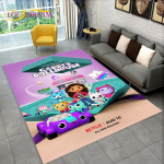 Armas Gabbys Dollhouse multifilmi vaibavaip kodu elutuppa magamistoa diivani uksemati sisekujundus, laste m&auml;nguala vaip libisemiskindel p&otilde;randamatt 100x150cm