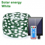 P&auml;ikeseenergiaga laetav LED-roheline juhtmest stringi valgusti 10-100M veekindel haldjavalgus v&auml;li&otilde;ue aia j&otilde;ulukaunistus 10M 100LED valge