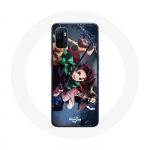 Coque pour Oppo A53 Tanjiro Nezuko et Inosuke Slayer Kimetsu no Yaiba Manga