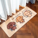 Uus koomiksimatt Armsad loomad Shiba Inu koer Pingviinimustriga vaip Magamistoa elutoa p&otilde;randavaibad Kodukaunistus Uksematt 40x60cm