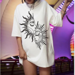 Harajuku retro moe stiilis punk multikas p&auml;ikese kuradi kiri y2k tr&uuml;kiga naiste suvet&uuml;druku top kawaii T-s&auml;rk S valge