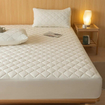 Veekindlad liibuvad linad, paksendatud elastsed madratsikatted voodipesu voodikatted Double King-suurusega kattemadratsi kaitsme jaoks 2xPillowcase NOSHEET