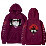 Mehed ja naised Jaapani anime Naruto Graafiline Uchiha Itachi Klassikaline kapuuts Kampsun-Hoodie S&uuml;gis- ja talvine s&ouml;rkimisspordir&otilde;ivad XXL