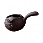 Kuumuskindla k&auml;epidemega keraamiline teekannu infusioon lahtiste lehtede tee jaoks Black with word