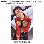 ATEEZ The 2nd Album WORLD EP.FIN WILL Digipack ver. Fotokaardi kleebis KPOP K-POP Wooyoung - Photocard