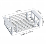 K&ouml;&ouml;gin&otilde;ude SANyingi valamu kohal N&otilde;uderesti SANainer N&otilde;ude SANaineri resti korrastaja roostevabast terasest kraanikausikorv SANain korv 29.5*16.5*9cm valge