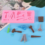 Silikoonist koogivormid ja -vormid fondant-koogivormid, seep, &scaron;okolaadivorm, magustoidu kaunistamiseks m&otilde;eldud t&ouml;&ouml;riistad 1pcs roosa