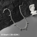 Hip Hop Neet Kaelakee Meestele Naisele Titaanist Teraskoonus Ripats Kampsun Kett Choker Ehted Punk Meestele Lahedad aksessuaarid 41cm-50cm