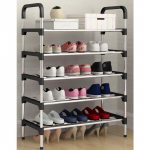 1 tk 5 korrust Ruumis&auml;&auml;stlik viiekihiline jalatsiriiul, vastupidav jalan&otilde;ude hoiualus koduseks kasutamiseks 1PC 5floors must