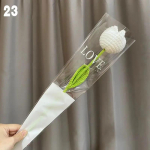 Lillede kudumine Tulbid &Uuml;he kimbu simulatsioon Lille Kodukaunistus Pulmad K&auml;sitsi kootud heegeldatud v&otilde;ltslill 1 pc valge