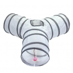 Kassitunneli m&auml;nguasi S-kujuline T-kujuline Y-kujuline sirge kokkupandav interaktiivne lemmikloomatunnel m&auml;ngupalliga, mis on h&otilde;lpsasti kokkupandav kaasaskantav m&auml;ngumaja lab&uuml;rint C