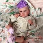 49 CM Elutruu Reborn-nukk Avatud Silmadega LOULOU Pehme Puudutusega Riidest Keha Bebe Boneca Reborn-nukk M&auml;nguasi T&auml;ielikult Vin&uuml;&uuml;list Painduv Vastss&uuml;ndinu Nukk T&uuml;drukule ja Poisile cloth body
