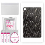 apgo Protective Skin Sticker for the back compatible with Lenovo Tab M8 (FHD), Wrap Film, Foil, Vinyl - Pattern Carbon Black Pixel