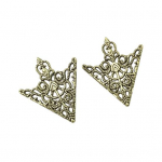 1 paar meeste naiste s&auml;rgi krae klamber Retro &otilde;&otilde;nsa mustriga palee stiilis krae pannal pross kaelaklambriga komplekti tarvikud kuldne