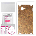 apgo Protective Skin Sticker for the back+sides compatible with Realme C30, Full Wrap Film, Foil, Vinyl - Pattern Rusty Copper