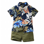 1-6 aastased Lapsed Poisid Suvine &Uuml;likond Lilleprindiga N&ouml;&ouml;p- ja Paeliga S&auml;rk ning L&uuml;hikesed P&uuml;ksid Kaheosaline R&otilde;ivakomplekt 100