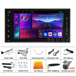 2 DIN Android stereo Carplay Auto Universaalne Multimeedia videopleier Toyota Vios Crown Camry Hiace Previa Corolla RAV4 jaoks 2+32+AHD