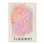 Abstraktne gradient aura seinakunst Plakat Jumalik vaimne l&otilde;uendimaal P&otilde;hjamaade galerii Prindi Esteetiline pilt Elutoa sisustus 21x30cm No Frame