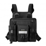 Unisex rinnaesine kott mitme taskuga, reguleeritava rihmaga, suur mahutavus, kerge, lukuga suletav, krediitkaardi pandlad, ID-kaart, telefon must