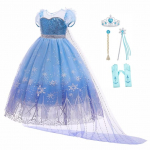 2023. aasta v&auml;ikelapse beebit&uuml;drukute printsessikleit Laste lumekuninganna kost&uuml;&uuml;mkleit aksessuaaridega Cosplay s&uuml;nnip&auml;evapeoks Halloweeni j&otilde;ulukink 100(2-3 Years)