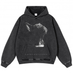 Streetwear Prantsuse buldogi graafikaga pestud must &uuml;legabariidiline unisex pikkade varrukatega dressipluus S must