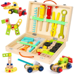 Laste puidust m&auml;nguasjade t&ouml;&ouml;riistakast Montessori m&auml;nguasjade harivad m&auml;ngud t&ouml;&ouml;riistakast laste m&auml;nguasi kingitud t&uuml;drukutelt poistelt 2 3 4 5 6 aastat 34 t&uuml;kki 29.2*21.2*6.3cm