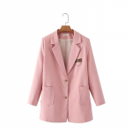 Naiste bleiser R&otilde;ivad Pluss Suurus S&uuml;gis Elegantne &Scaron;ikk R&auml;tsepat&ouml;&ouml;ga Krae &Uuml;likonna Jakk Mood XXL beež