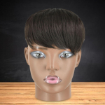 Human Hair Clip in Pieces, Replacement Synthetic Short Topper, Men Toppers Hairpiece